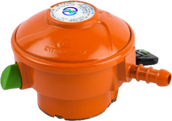 A 50 millibar regulator with a safety valve
